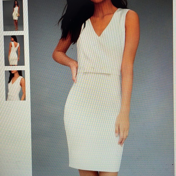 *NWT* White sleeveless bodycon dress - Picture 2 of 5